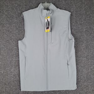 32 Degrees Heat Men's Tech Vest Gray 3 Zipper Pockets Size S NWT